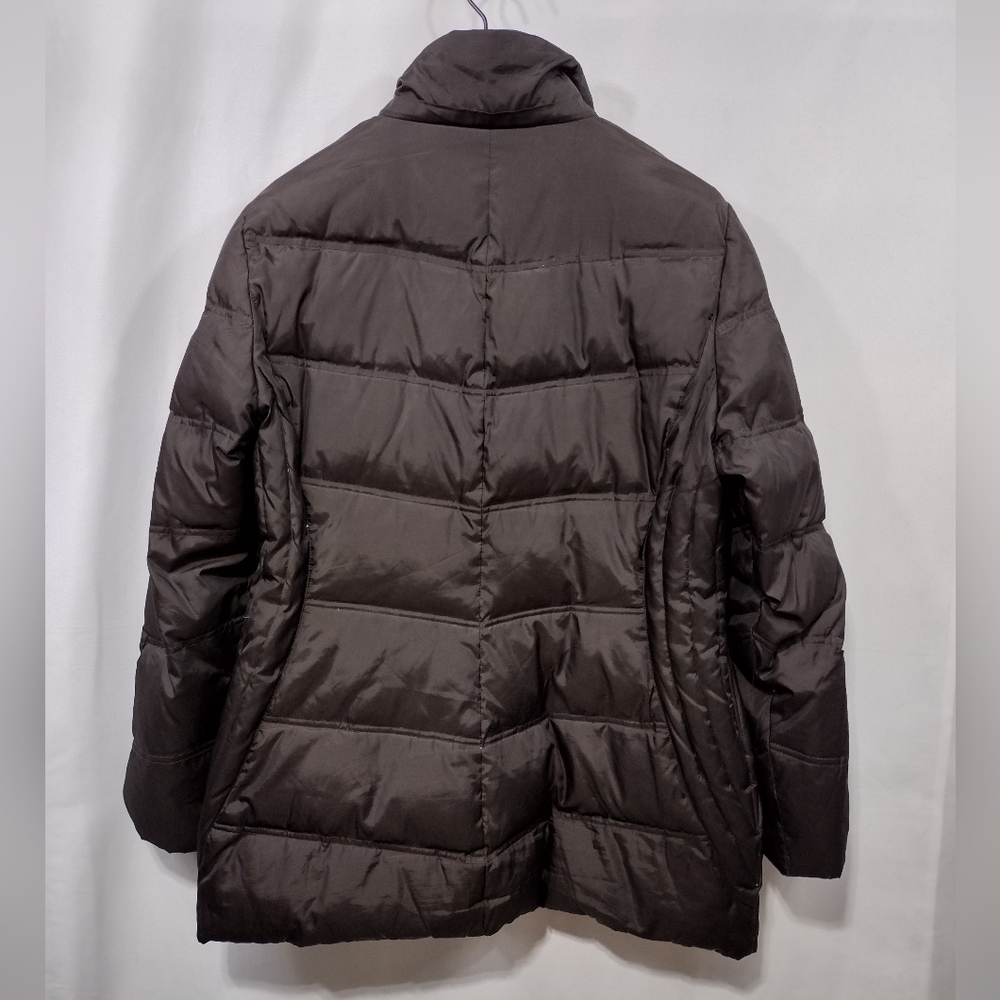 London Fog Down Feather Puffer Jacket Women's L Brown Winter Warm Cozy Retro - Picture 5 of 12